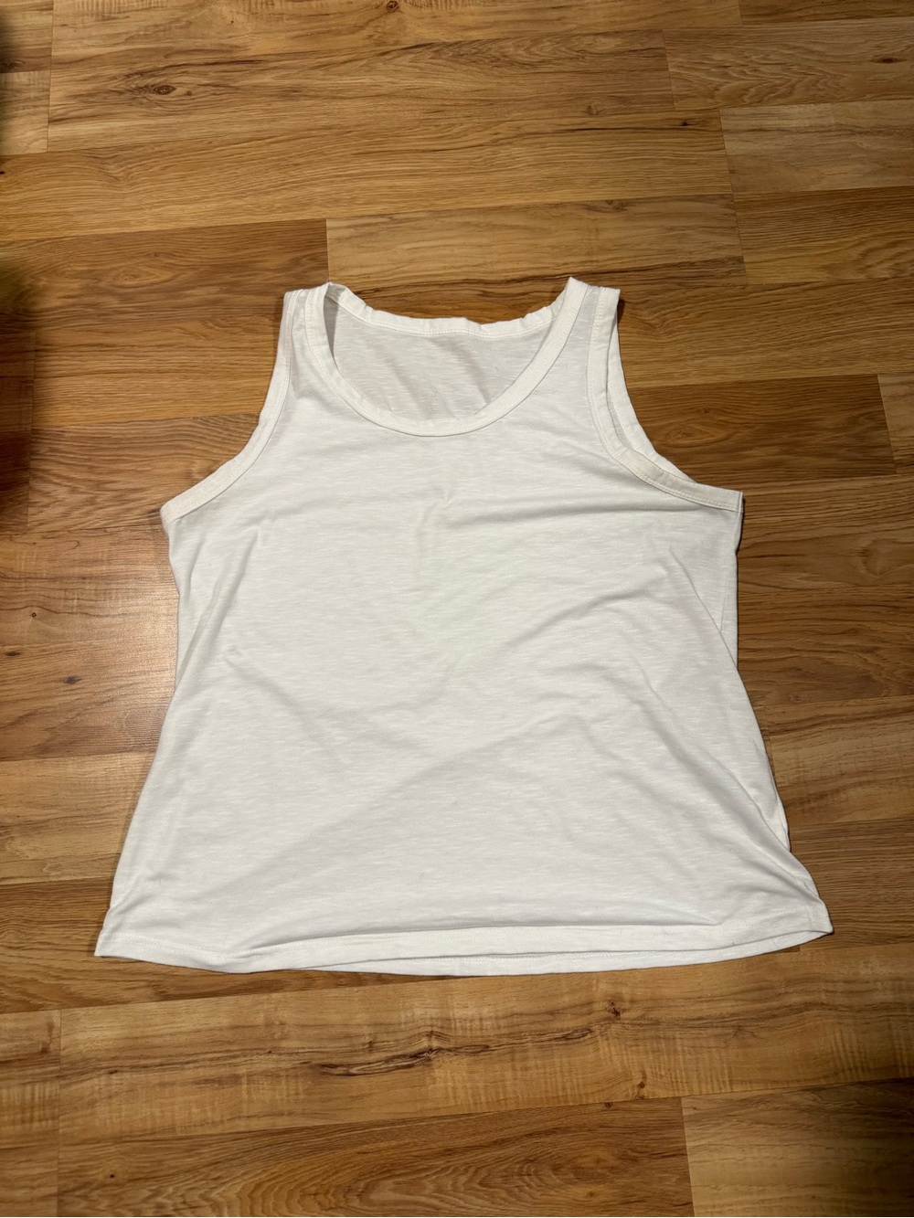 10 for $20: Amazon White Scoop Neck Tank Top - Sleeveless Cotton Blend